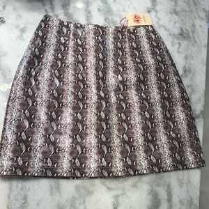NWT faux leather skirt
